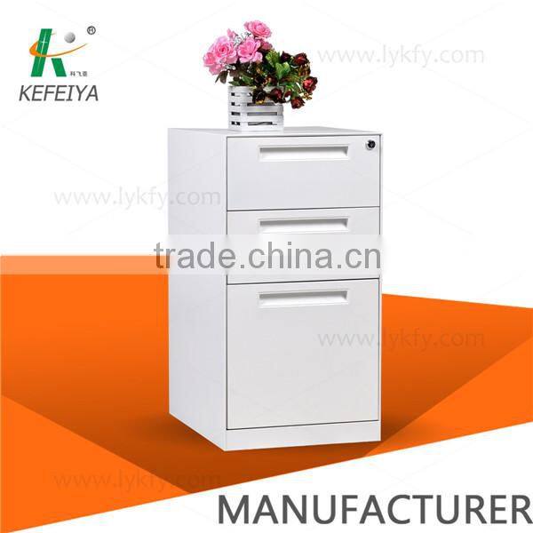 seal top thin edge 3 drawers steel filing cabinets steel under worktop pedestal FP-PED-BBF-T