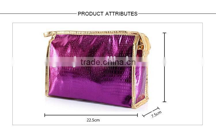 Wholesale fashion ladies PU cosmetic bag