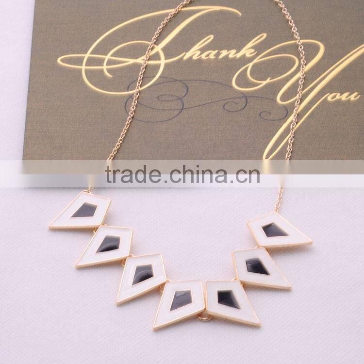 >>>New Arrival Design Charm Fashion Necklace Alloy Epoxy Chunky Diamonds Choker Necklace/