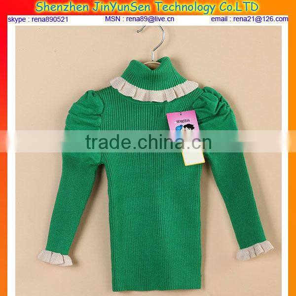 wool hand knitted winter kid sweater design