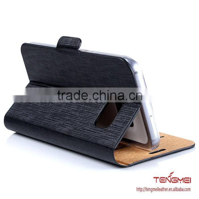 bi-color plaid leather shockproof case for samsung s7 edge