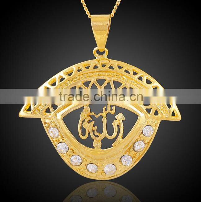 ATHENAA New Trendy 18K Gold Plated Jesus Cross Pendant Wholesale American Diamond Jewelry