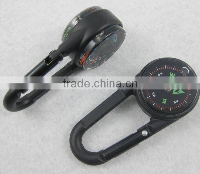 Protable zinc alloy Carabiner Compass/ compass carabiner
