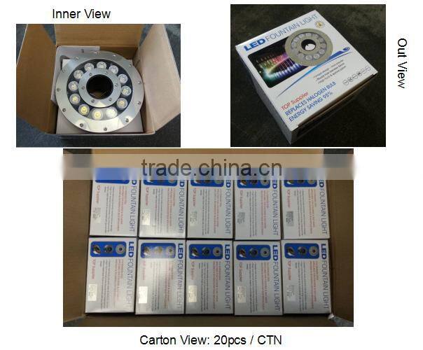 12V IP68 Waterproof DMX control led fountain ring light fountain light led underwater ring