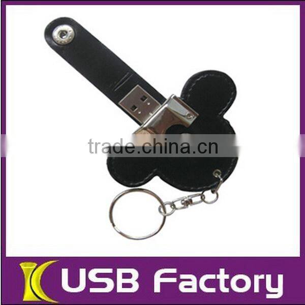 Creative useful new design leather usb drive