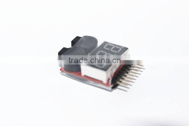 Low Voltage airplane Battery alarm Buzzer Alarm 1-8S Lipo/Li-ion/Fe Battery Voltage 2 in 1 Tester