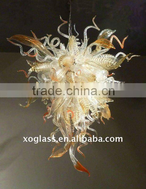 Handmade Blown Muticolor Art Stained Glass Chandelier lights for dining room with UL/CE
