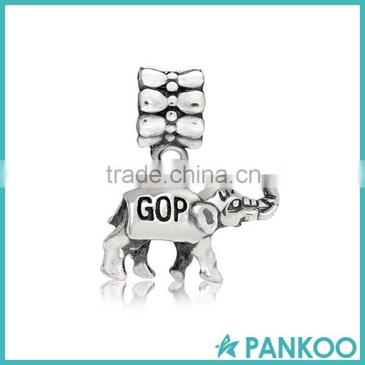 S925 Bling Jewelry Sterling Silver Elephant Pendant Fashion Style