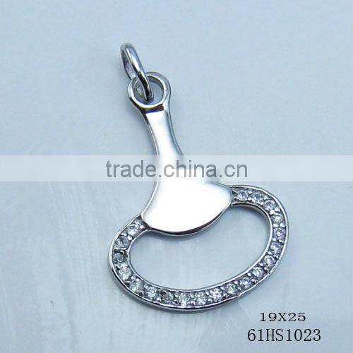 2014 Sterling Silver Running Horse Necklace with 18-inch Cable Chain