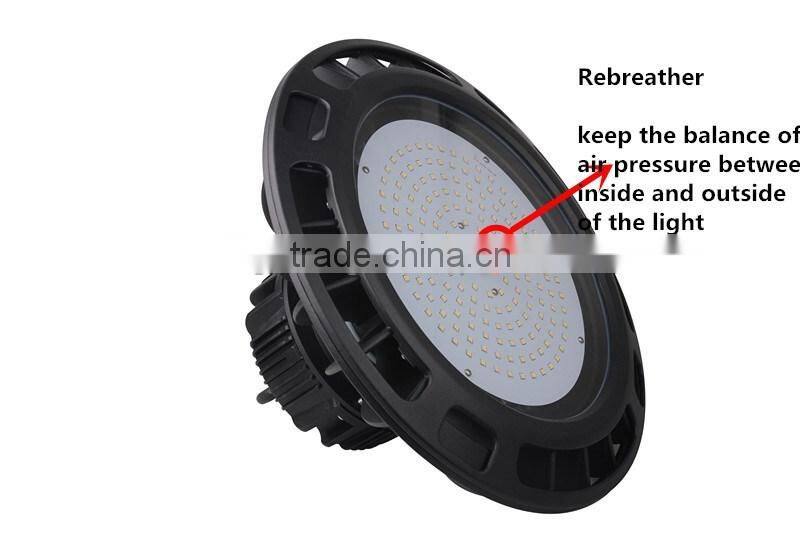 Magnesum alloy housing UL cUL list 150w UFO led high bay light with dimmable function for industrial lighting