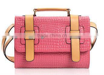 Genuine leather woman leisure handbag factory China