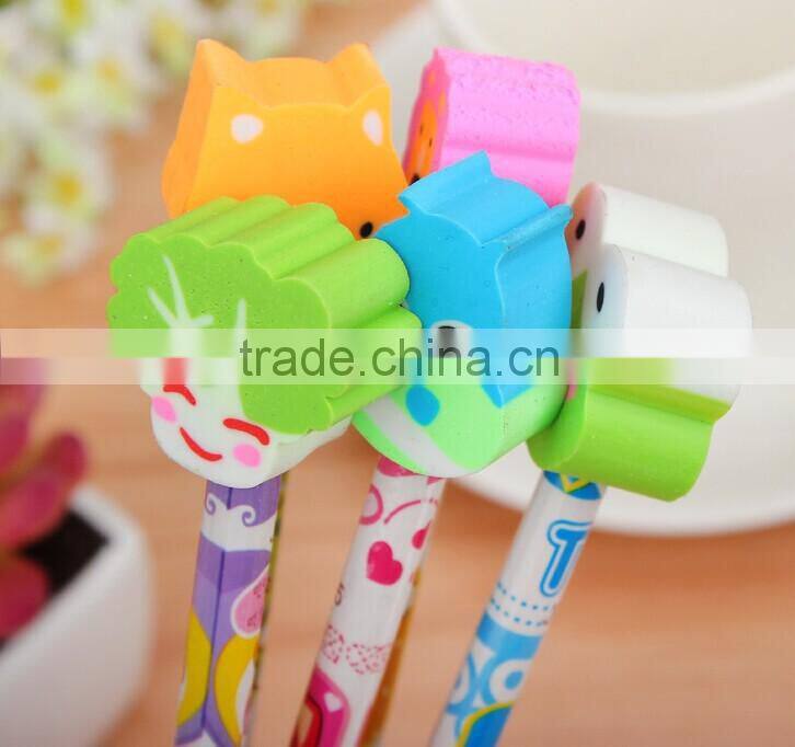 novelty colored pencil with carton eraser