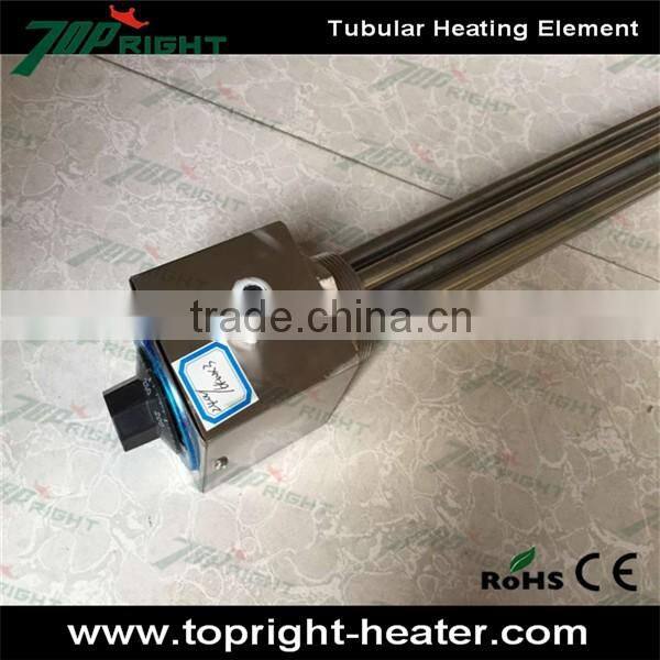 Topright high density 6kw U type industrial brass flange electric tubular