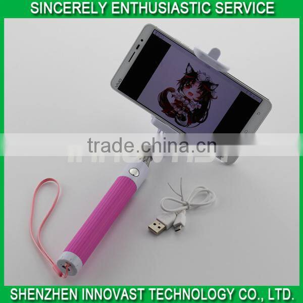 OEM custom logo low price extendable bluetooth selfie stick