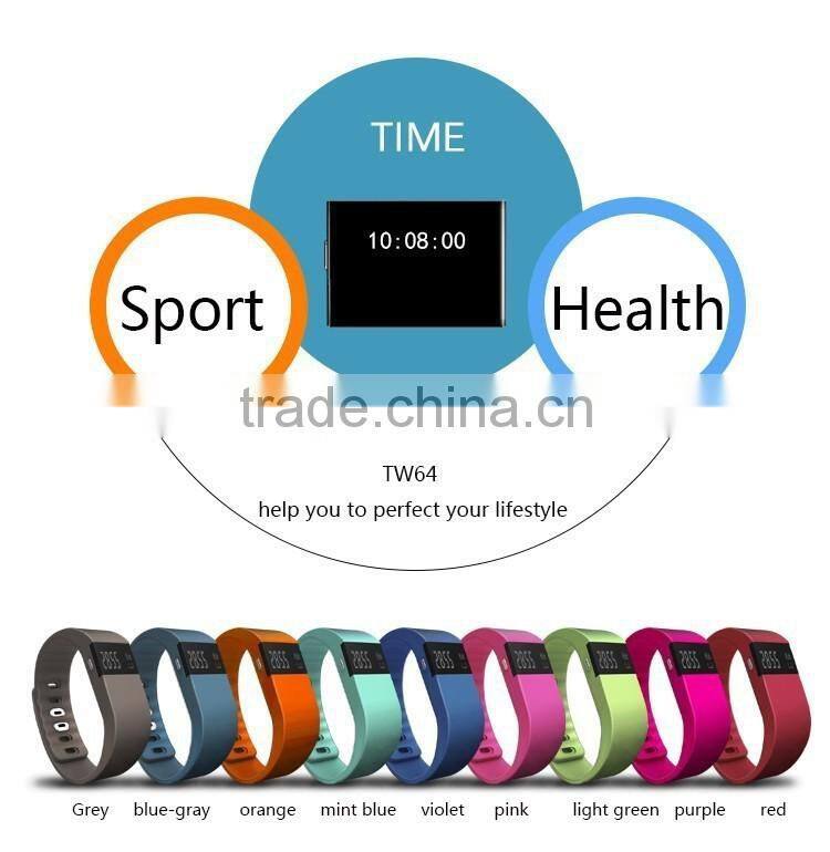Waterproof Fitness Sleep Tracker Pedometer smart bracelet tw64 bluetooth smart sport watch