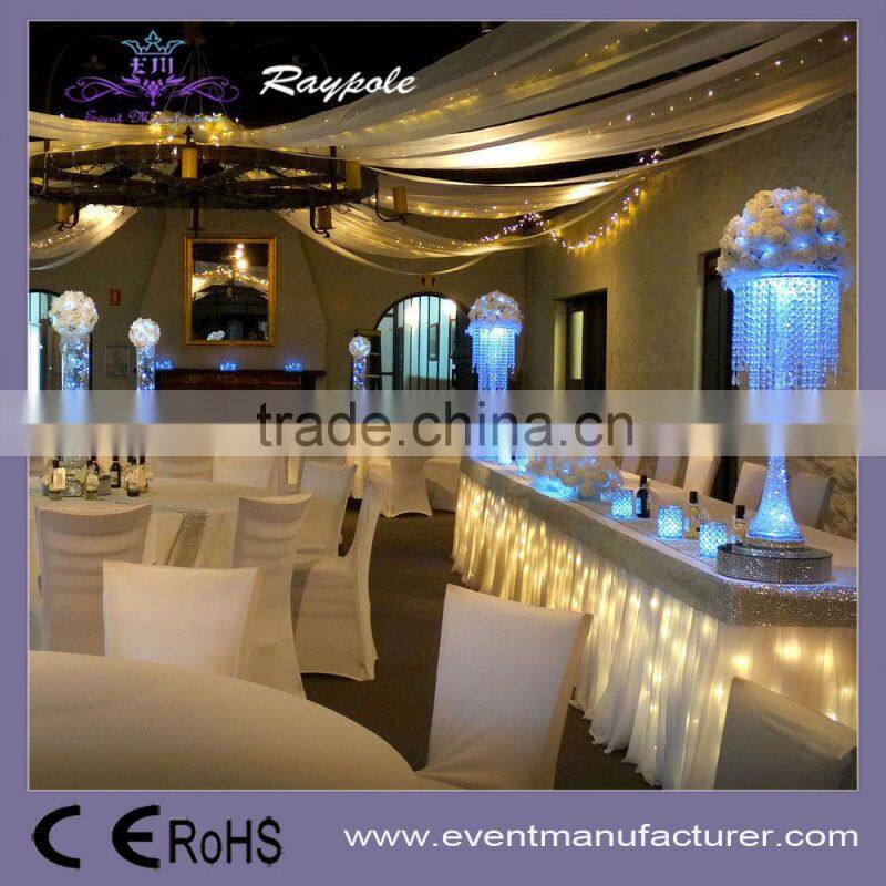 Wedding supplies wine bottle under vase LED centerpiece base 4" glass vase