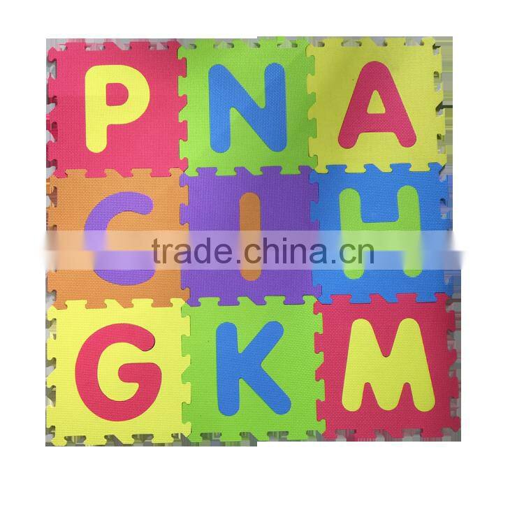 Melors colorful eva foam play mat EVA number and alphabet mat EVA foam abc alphabet puzzle mat 36 pcs