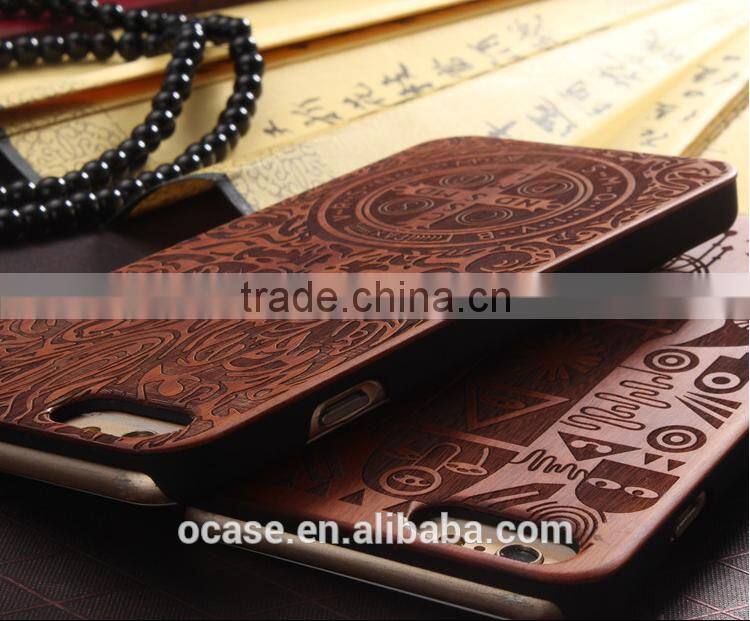 Wood add pc DIY phone case decoration printing for iphone 6s cover.