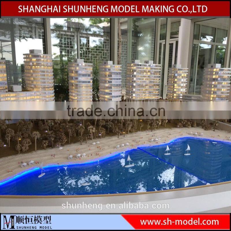 high quality customize handmade scale architectural model with custom wooden base