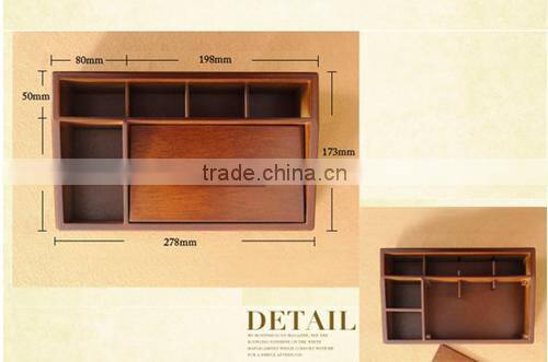 desktop white beauty acrylic/wooden organizer box