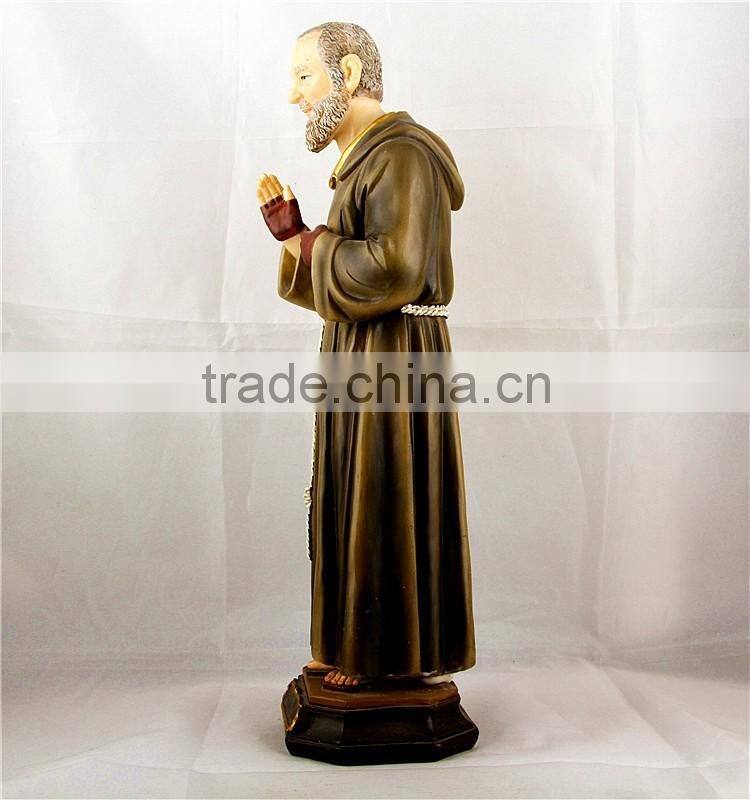 Polyresin St Saint Padre Pio Statue Catholic Religious Items