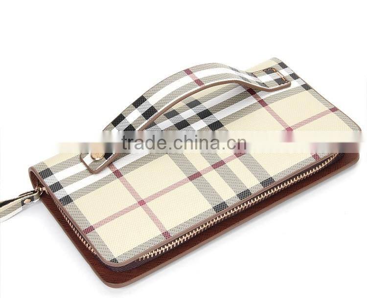 Popular product factory wholesale large capacity baellerry men's zipper clutch wallet