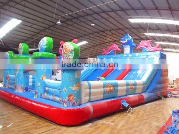 Most Popular and Super Attractive Inflatable bouncy castle with slide , inflable bouner , inflatable combo