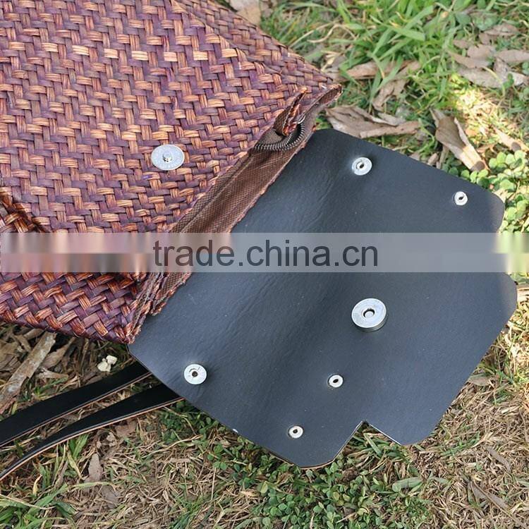 2016 New cheap straw bag ladies handbag thailand straw bag for women light straw backpack