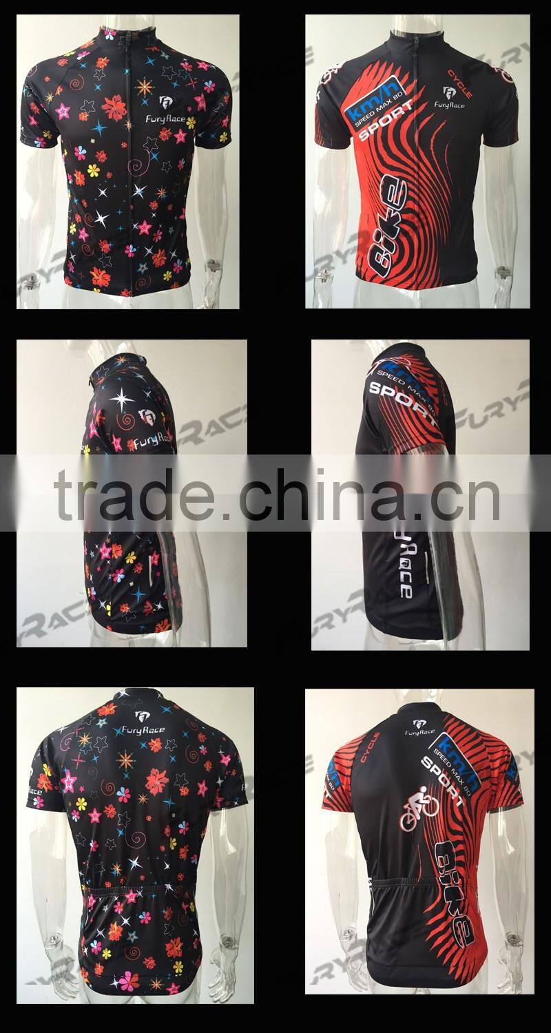 2016 OEM Sublimation Print Manufacturer Custom Quick Dry Blank Cycling Jersey