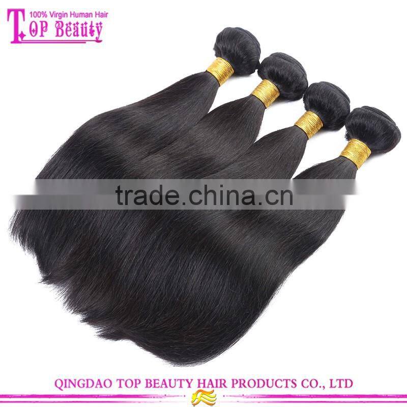 Raw Unprocessed Straight Virgin Peruvian Hair 100% Remy Hair Bundles 7A Peruvian Virgin Straight Hair