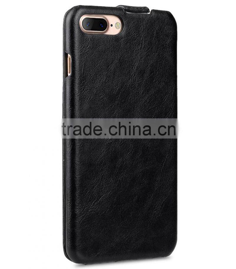 Newly Flip Cover card phone case Black PU Leather Case for Apple iPhone 7 Plus(5.5")