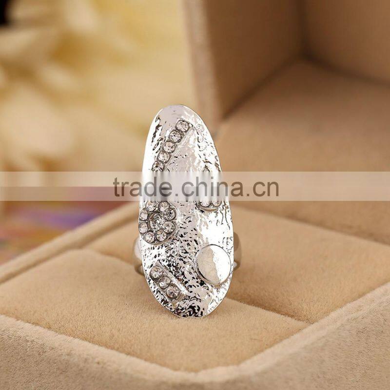 Women new geometry joint fingernail ring