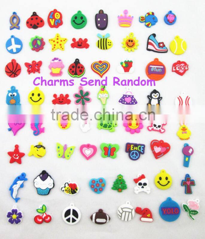 Cute Colorful Loom Charms Bands Rubber Pendant Bracelet Making DIY Crafts