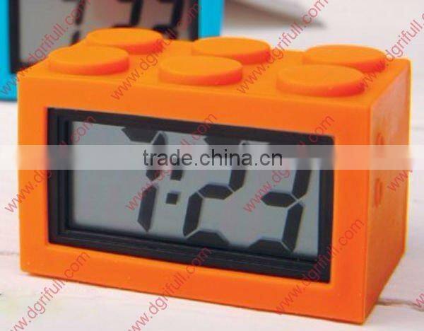 mini silicone desktop clock with snooze