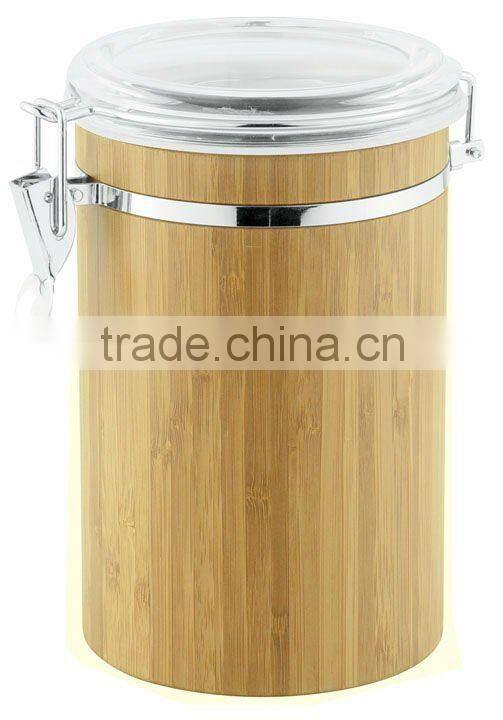 new bamboo canister, container,storage jar