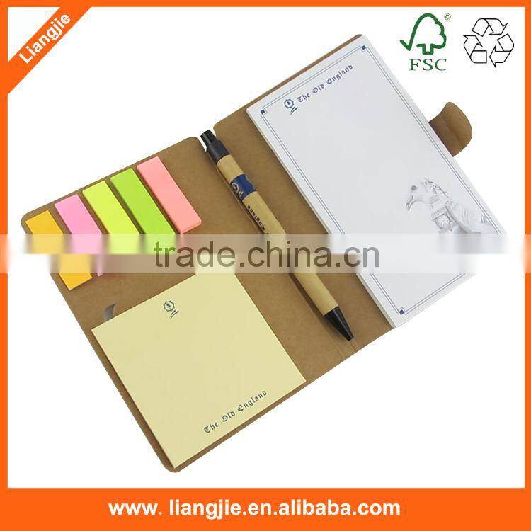 Memo pad with plastic holder, notepad with printing plastic holder