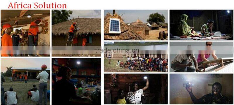 100W Solar Lighting System with Mobile Charger for Home Application TV laptop fans