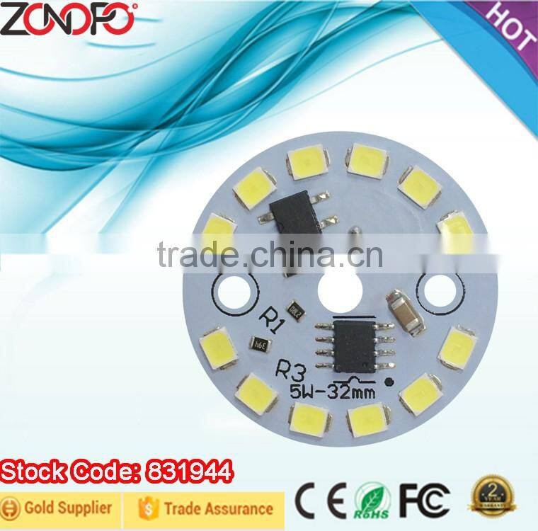 5w 7w 9w 12w 15w 18w smd2835 driver and LED together plastic plus aluminium dimmable ac220v bulb module customization ac light