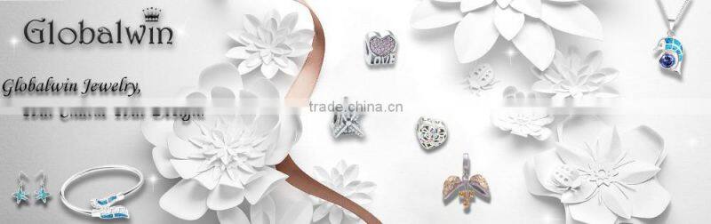 Handmade Fresh Green Color Blue Flower Murano Glass Beads Silver Charms Fit Bracelet