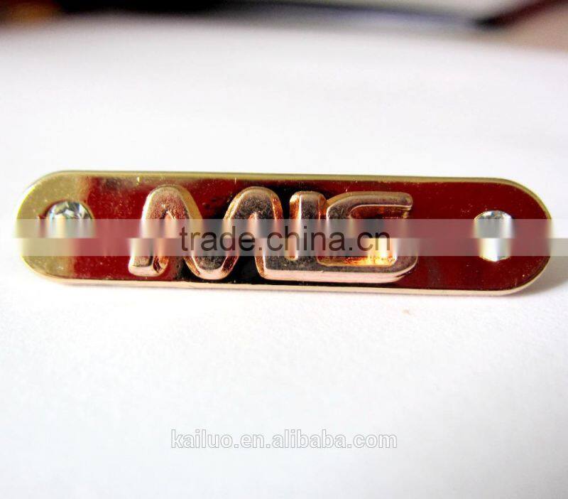 two color design jeans metal label/metal plate in 2016
