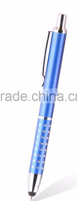 bright colored barrel stylus touch Pen with the diamond cut grip