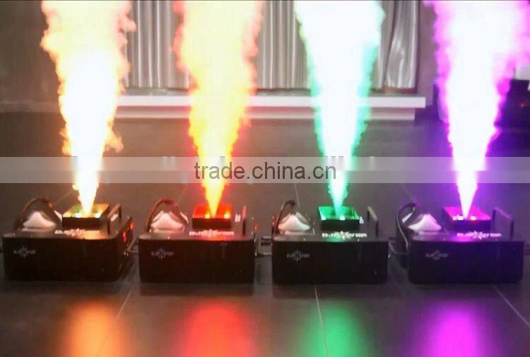 Pro DJ Geyser Geiser RGB CO2 Cannon Pyro Vertical Upward 24*3W LED Tri 1500W Disco Smoke Fog Machine