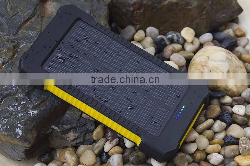High quality mini 10000 mah rohs solar cell phone charger power bank
