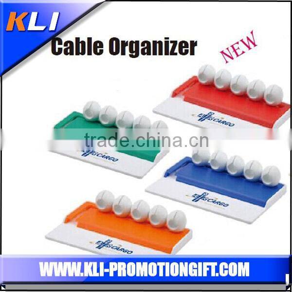 Custom logo printed durable plastic earphone cable organizer
