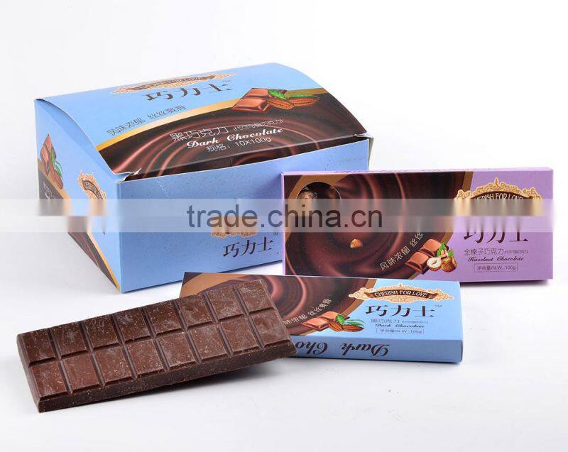 chocolate candy filling with jam