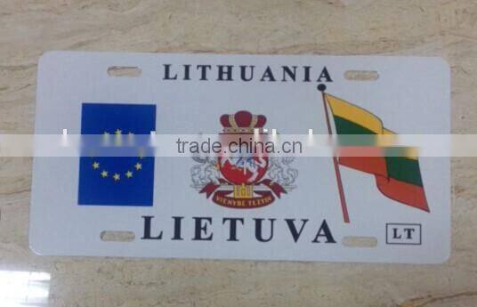 customized embossed license plate, metal plate, metal sign