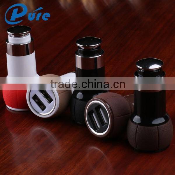 usb car charger 5v2.4a universal usb portable mobile car charger with patent factory directly selling
