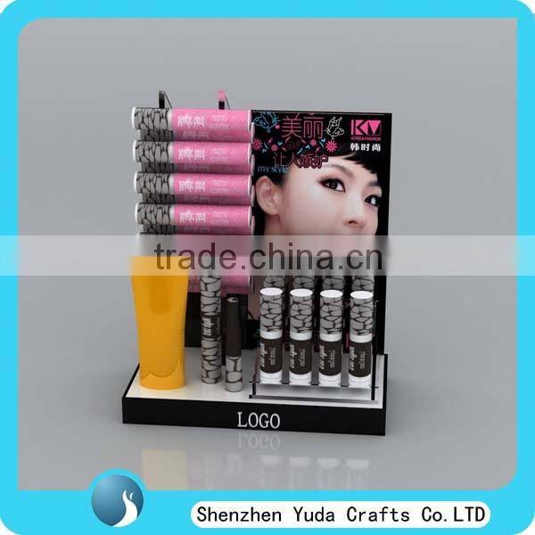 Black and white acrylic cosmetic makeup organizer lipstick holder with advertising board