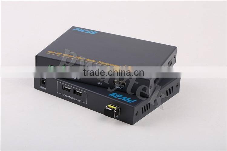 Hot sale 2-10KM HDMI over Fiber Extender KVM& Mini USB with RS232/ Audio up to 1080P@60Hz