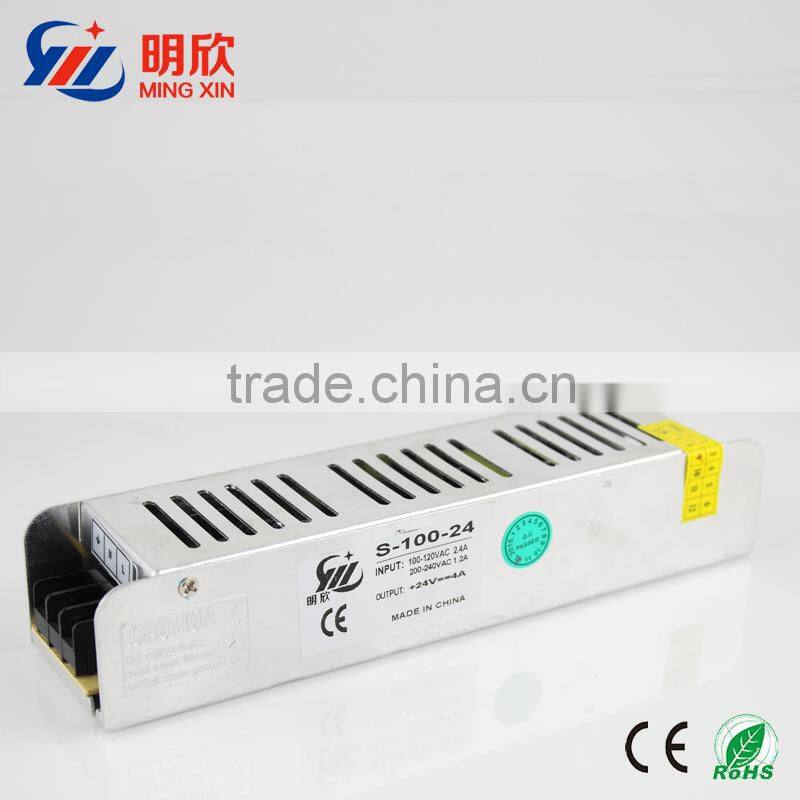 100w slim case led driver 100w switching power adapter 24v dc 100w